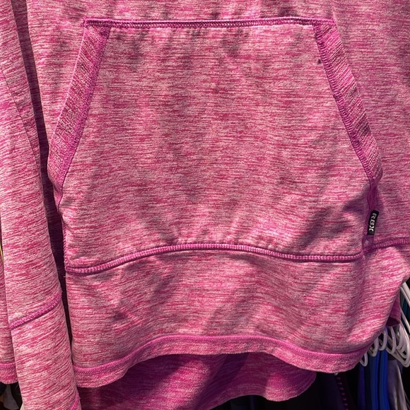 RBX Pink Cowl Neck Hoodie pockets thumb holes like new no tag fits large - Picture 3 of 9